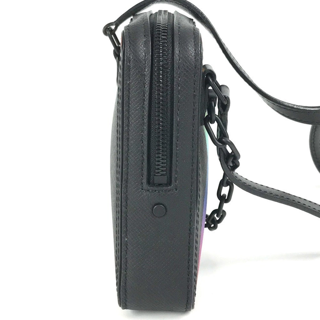 Louis Vuitton Black Multi-Color Taiga Leather Pochette Shoulder Bag (Pre-Owned)