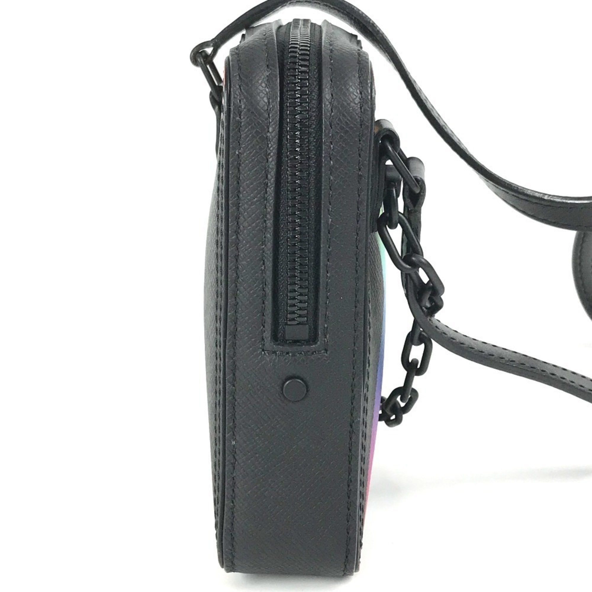 Louis Vuitton Black Multi-Color Taiga Leather Pochette Shoulder Bag (Pre-Owned)