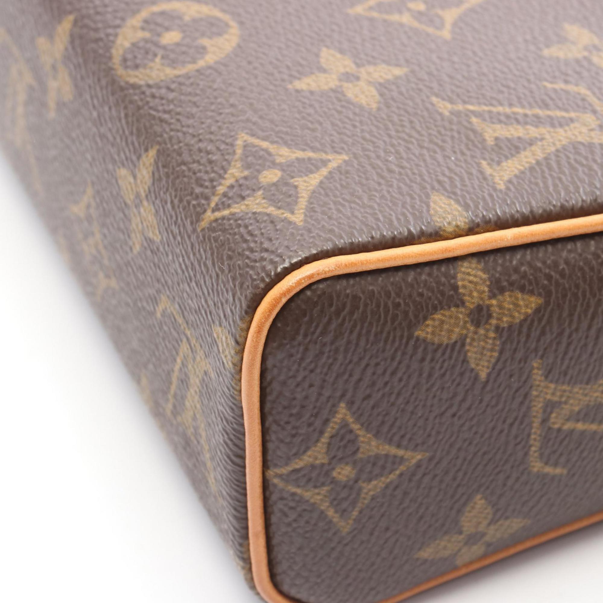 Louis Vuitton Monogram Brown Coated Canvas Leather Handbag (Pre-Owned)