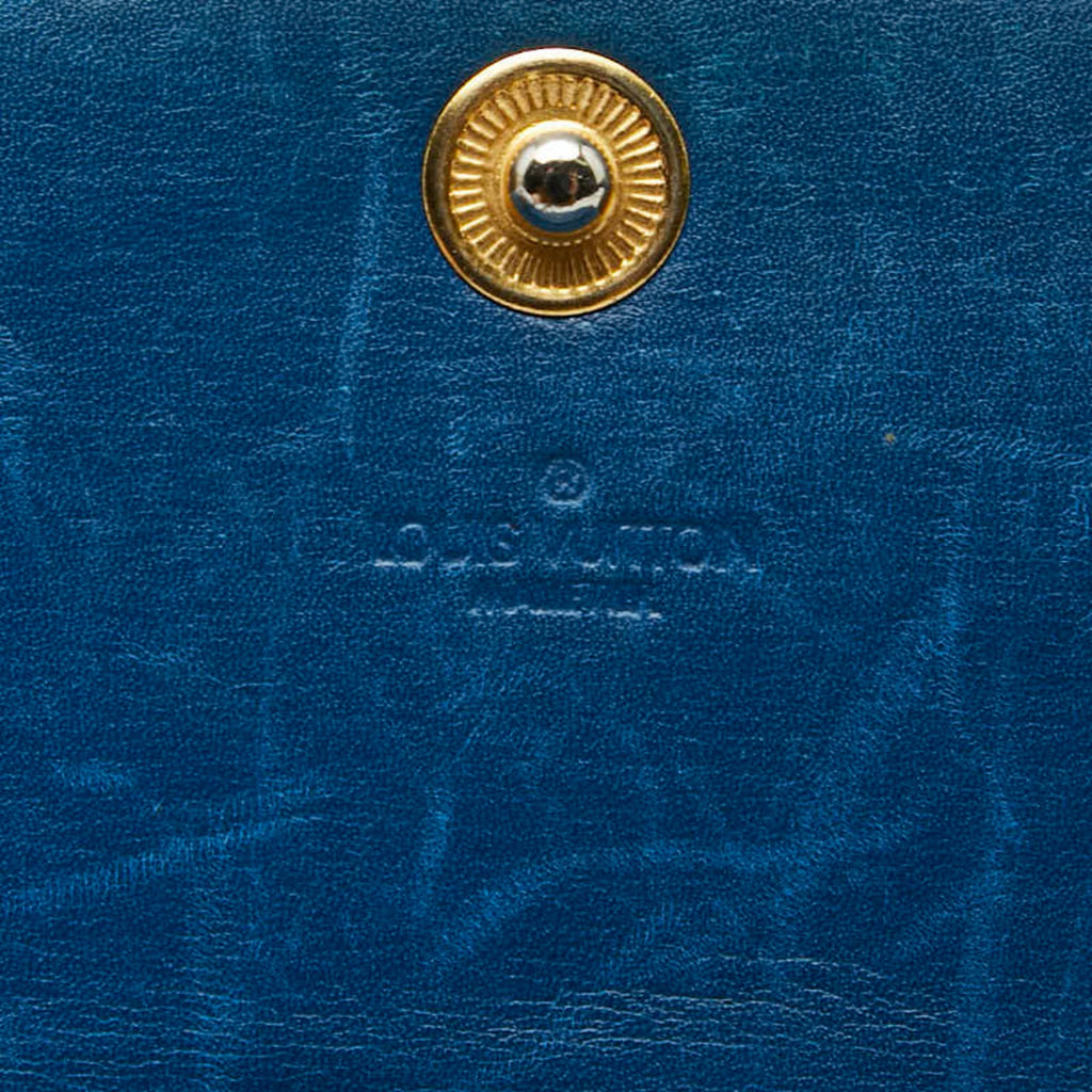 Louis Vuitton Epi Toledo Blue Leather Long Wallet (Bi-Fold) (Pre-Owned)