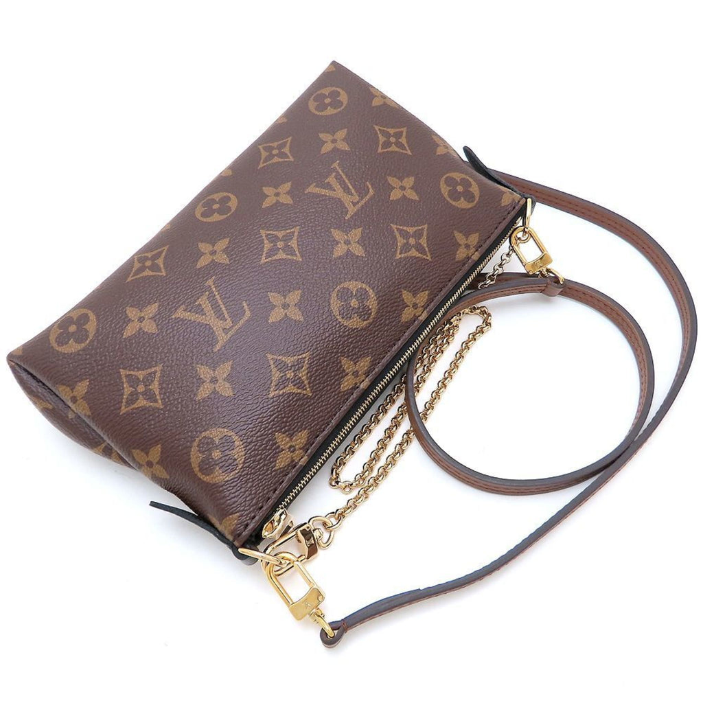 Louis Vuitton Monogram Brown Noir Canvas Leather Handbag (Pre-Owned)