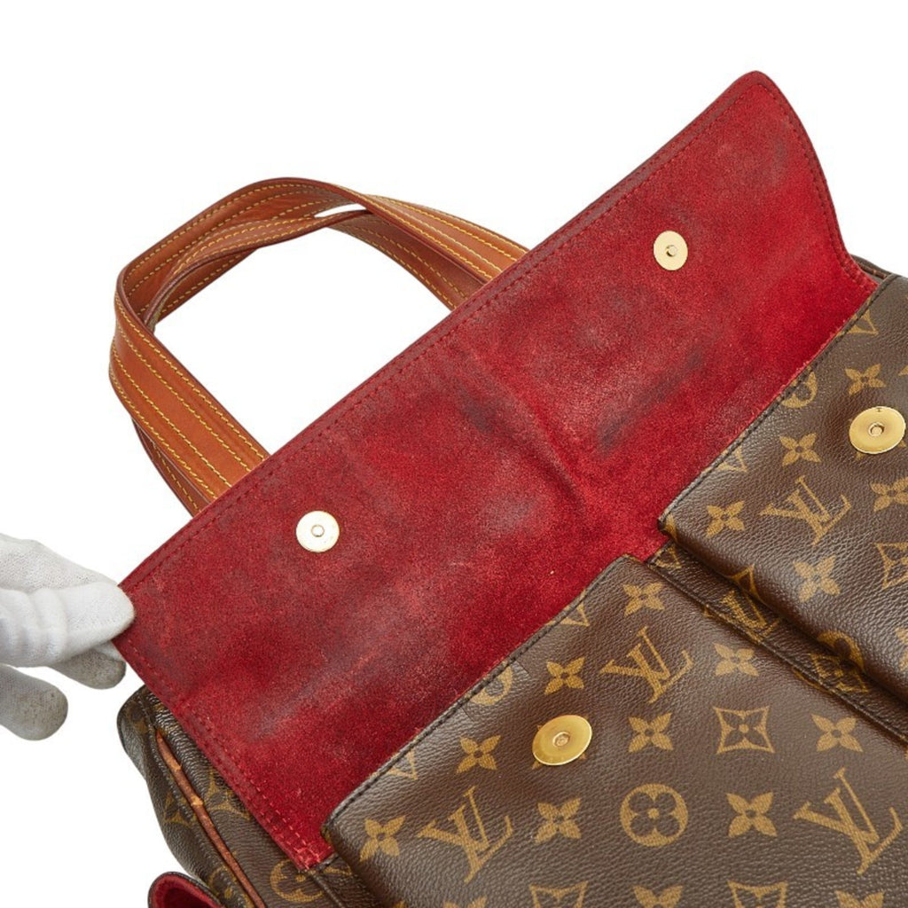 Louis Vuitton Brown Pvc Leather Handbag Tote Bag (Pre-Owned)