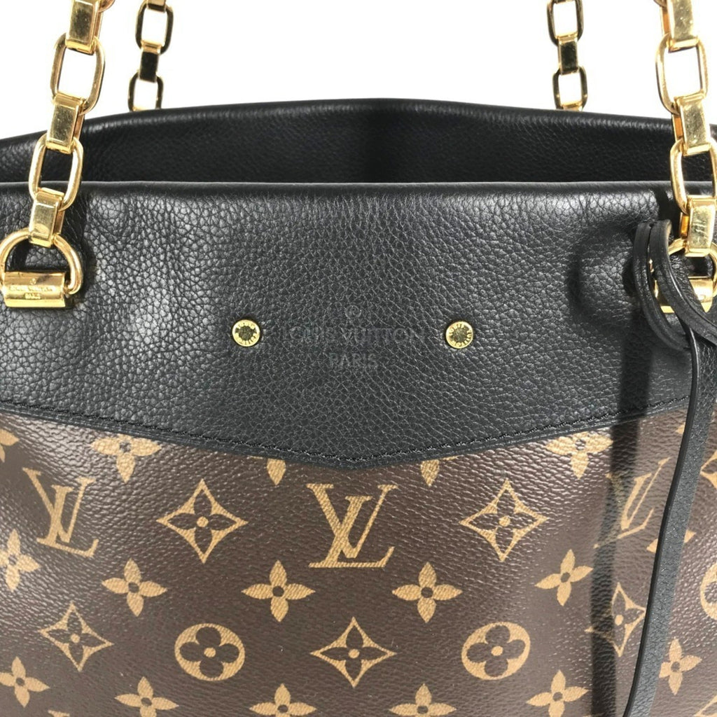 Louis Vuitton Black Brown Monogram Monogram Shoulder Bag Tote Bag (Pre-Owned)
