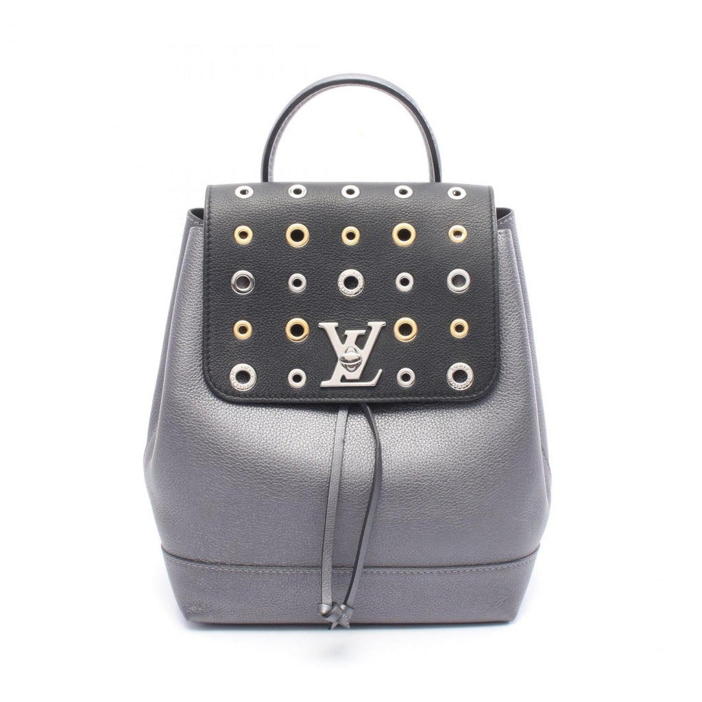 Louis Vuitton Gray Leather Backpack (Pre-Owned)