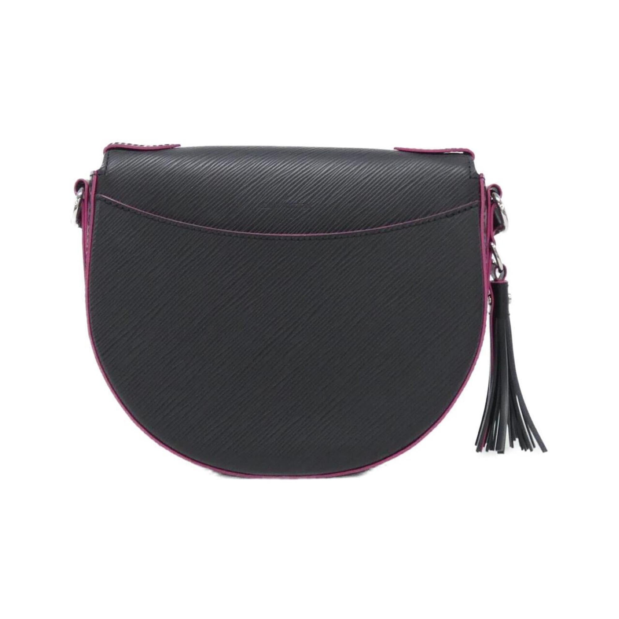 Louis Vuitton Black Hot Pink Leather Shoulder Bag (Pre-Owned)