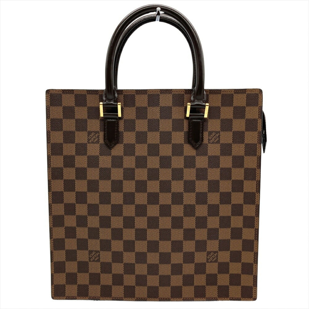 Louis Vuitton Damier Brown Damier Canvas Ebene Leather Handbag (Pre-Owned)