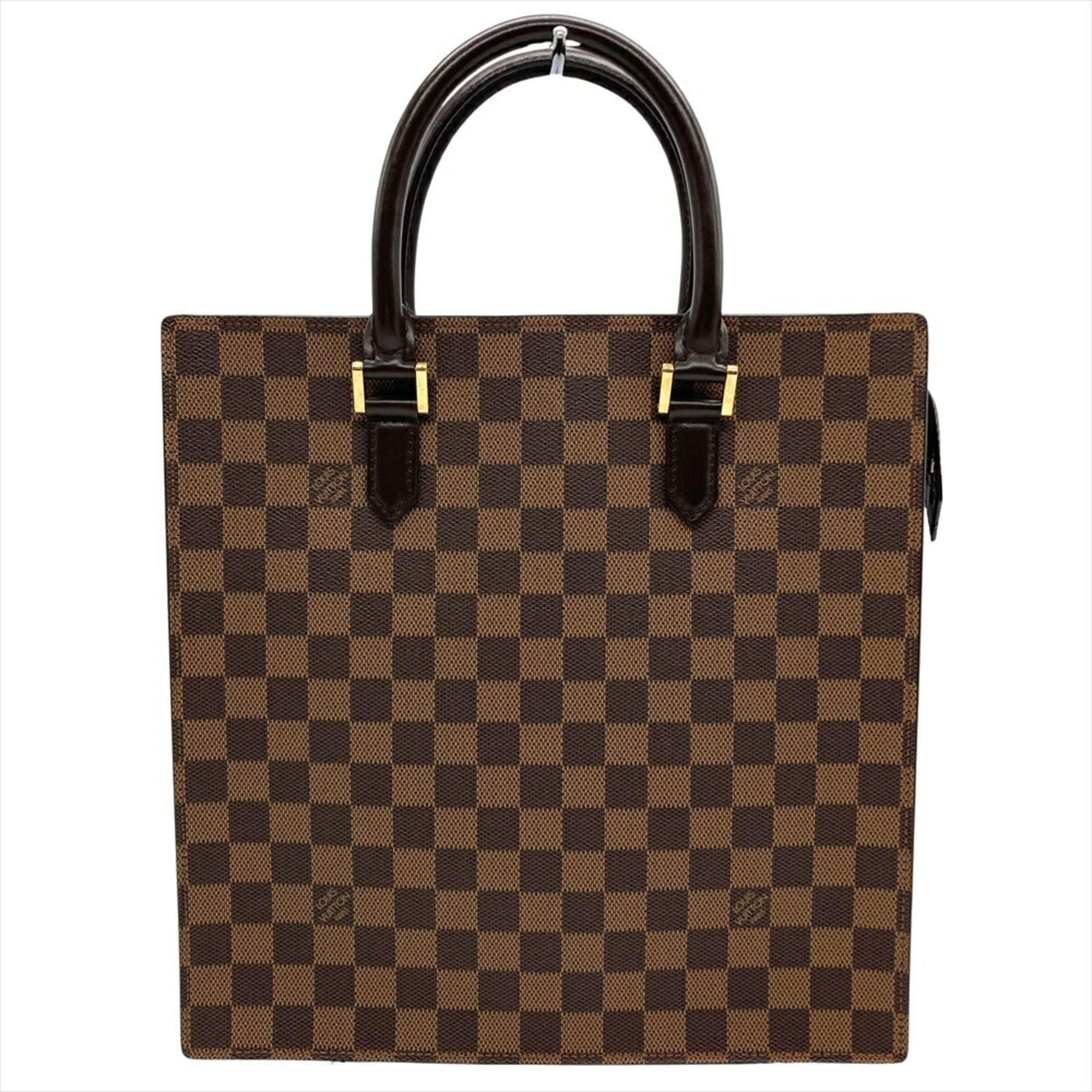 Louis Vuitton Damier Brown Damier Canvas Ebene Leather Handbag (Pre-Owned)