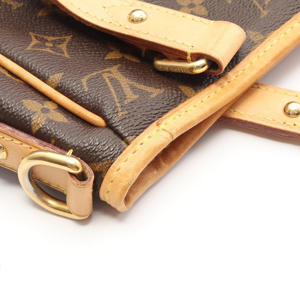 Louis Vuitton Brown Monogram Coated Canvas Leather Tote Bag (Pre-Owned)