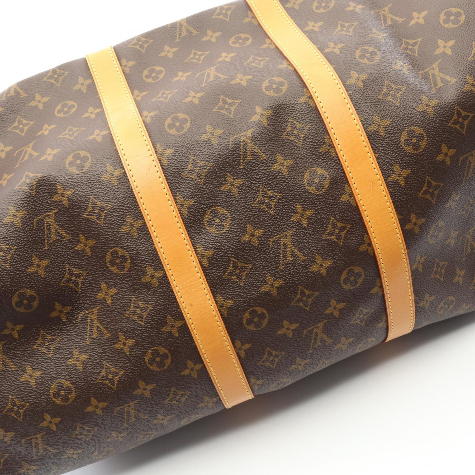 Louis Vuitton Brown Monogram Coated Canvas Leather Boston Bag (Pre-Owned)