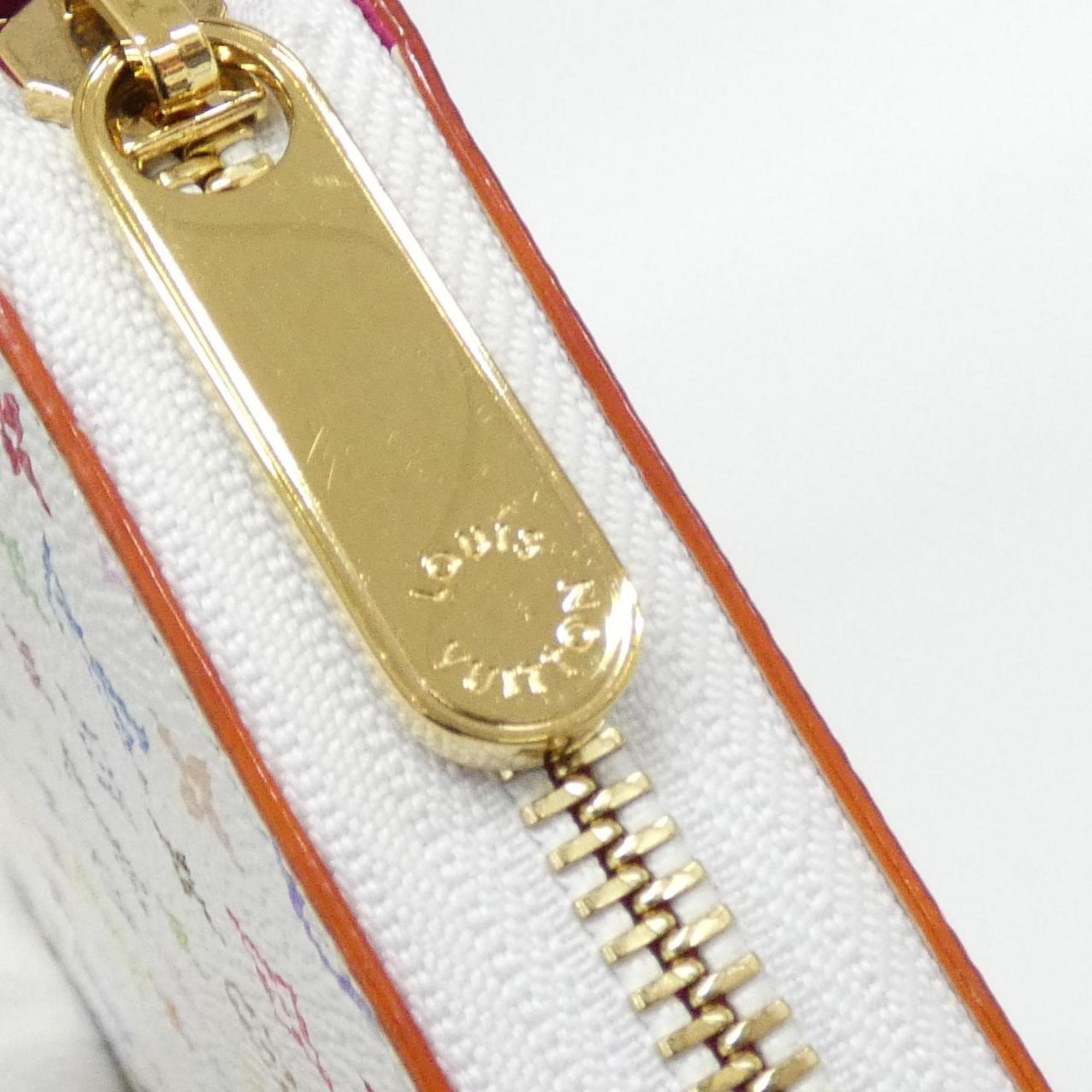 Louis Vuitton Multi-Color White Coated Canvas Long Wallet (Bi-Fold) (Pre-Owned)