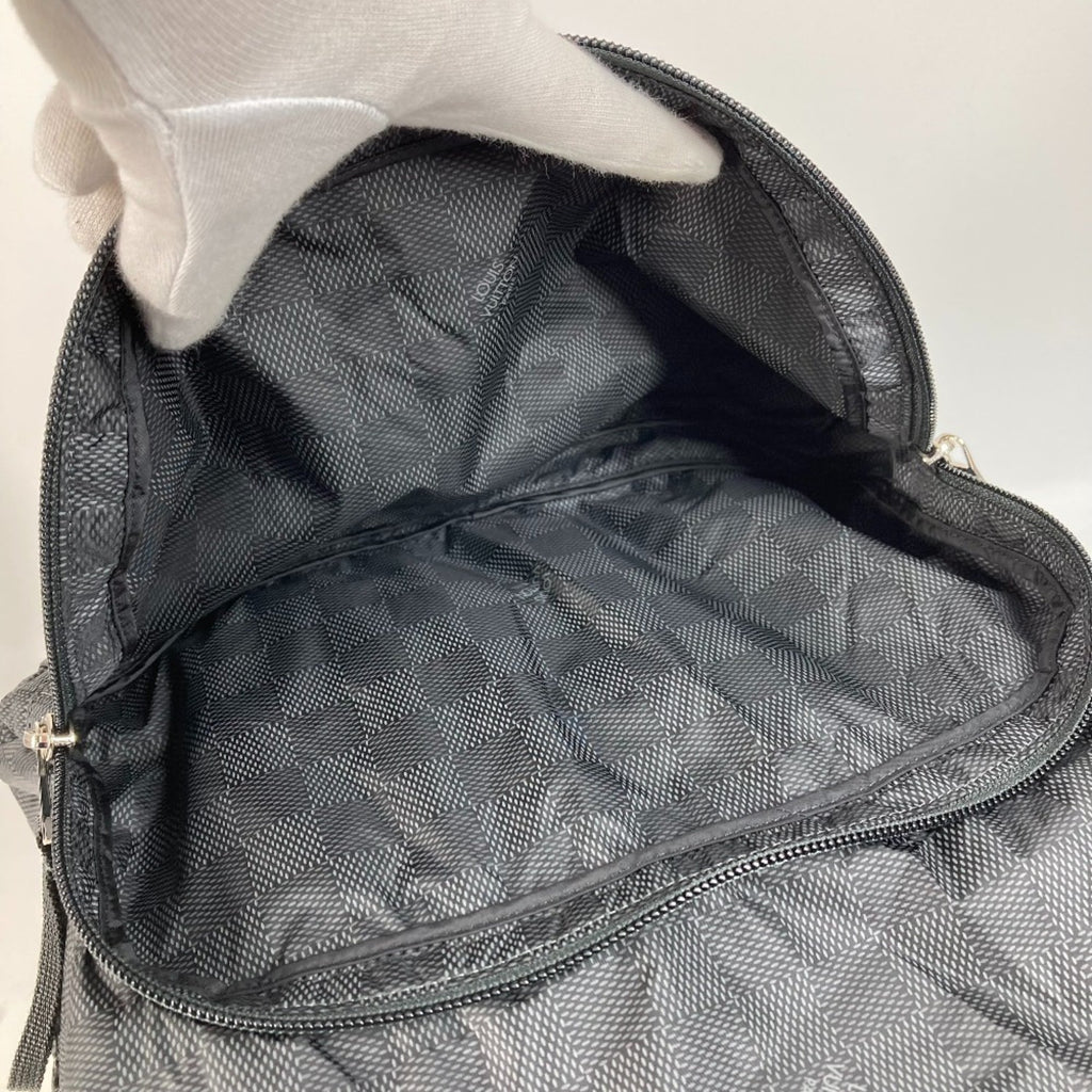 Louis Vuitton Damier Aventure Black Leather Nylon Backpack (Pre-Owned)