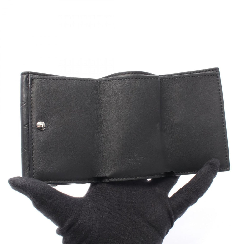 Louis Vuitton Black Noir Monogram Shadow Wallet (Tri-Fold) (Pre-Owned)