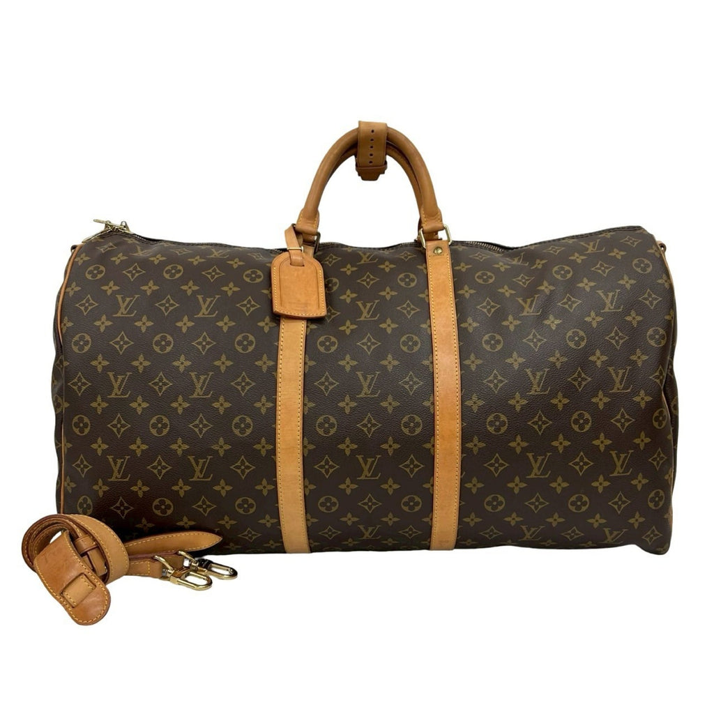 Louis Vuitton Brown Leather Pvc Boston Bag Shoulder Bag (Pre-Owned)