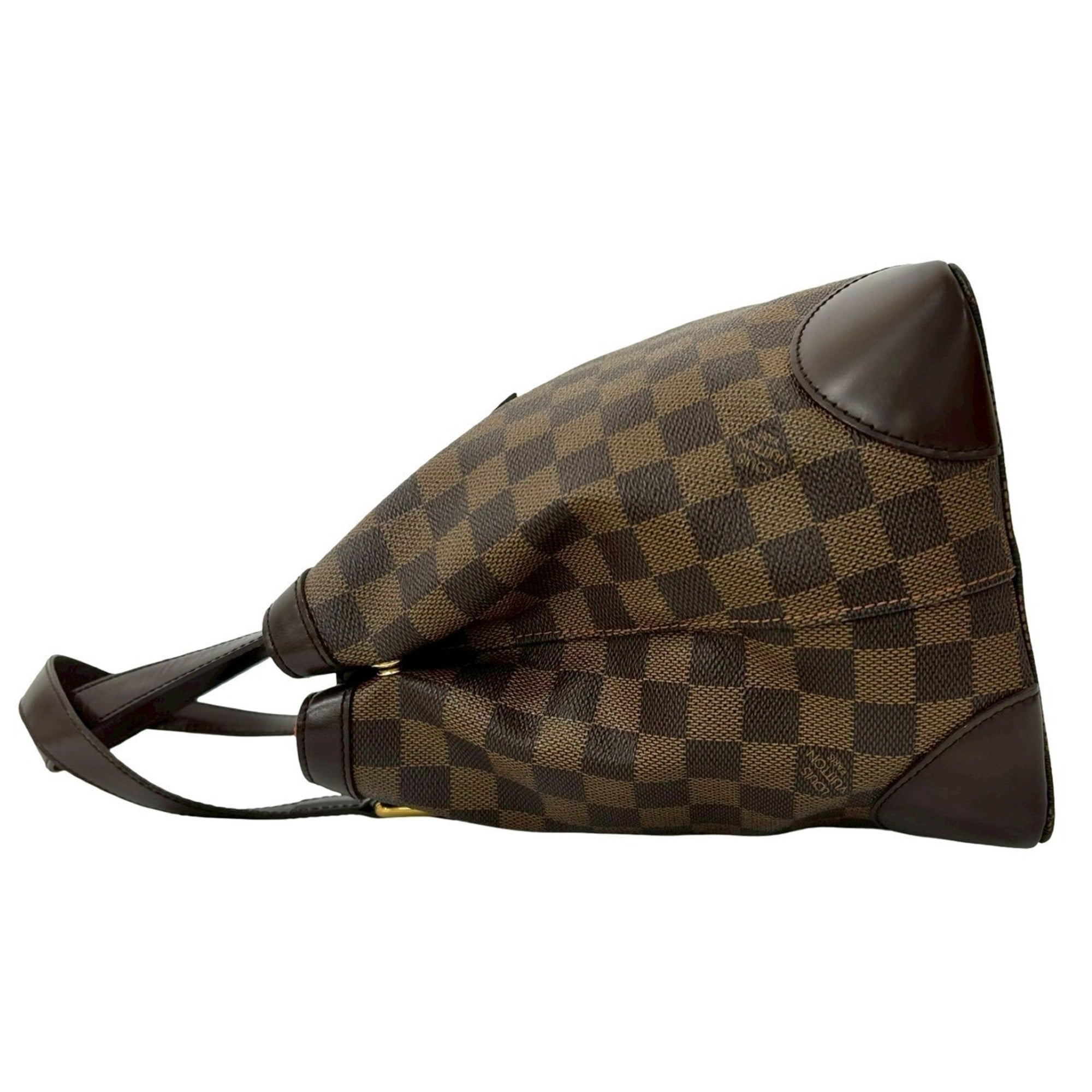 Louis Vuitton Brown Leather Pvc Handbag Tote Bag (Pre-Owned)
