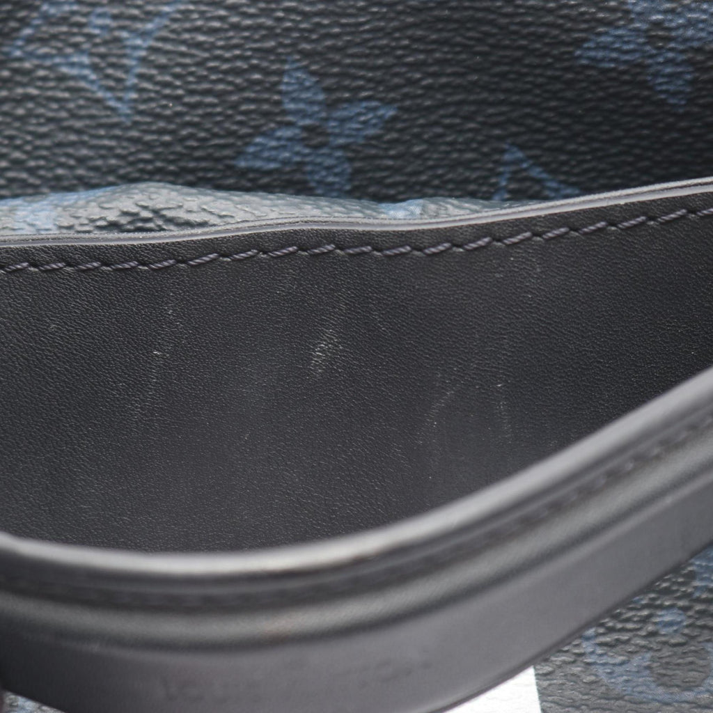 Louis Vuitton Black Multi-Color Navy Coated Canvas Leather Tote Bag (Pre-Owned)