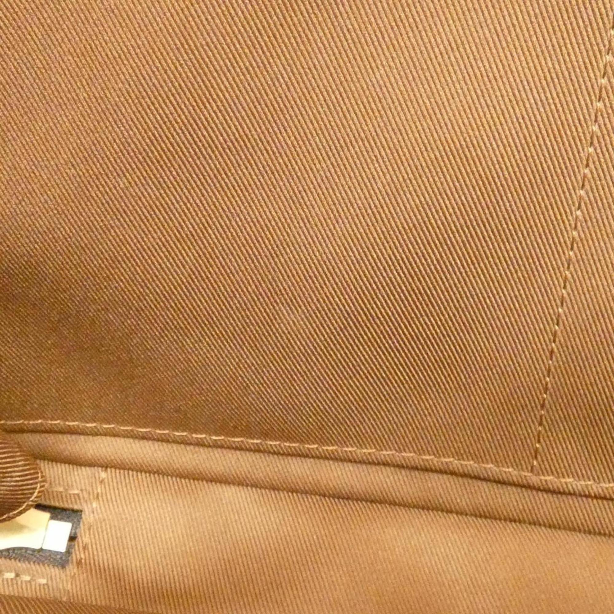 Louis Vuitton Marron Coated Canvas Shoulder Bag (Pre-Owned)