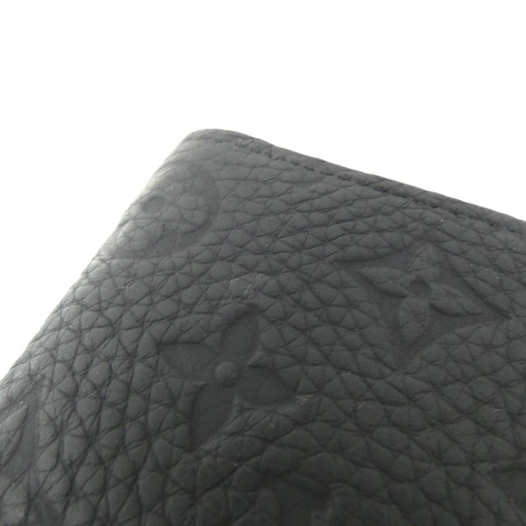 Louis Vuitton Black Leather Long Wallet (Bi-Fold) (Pre-Owned)