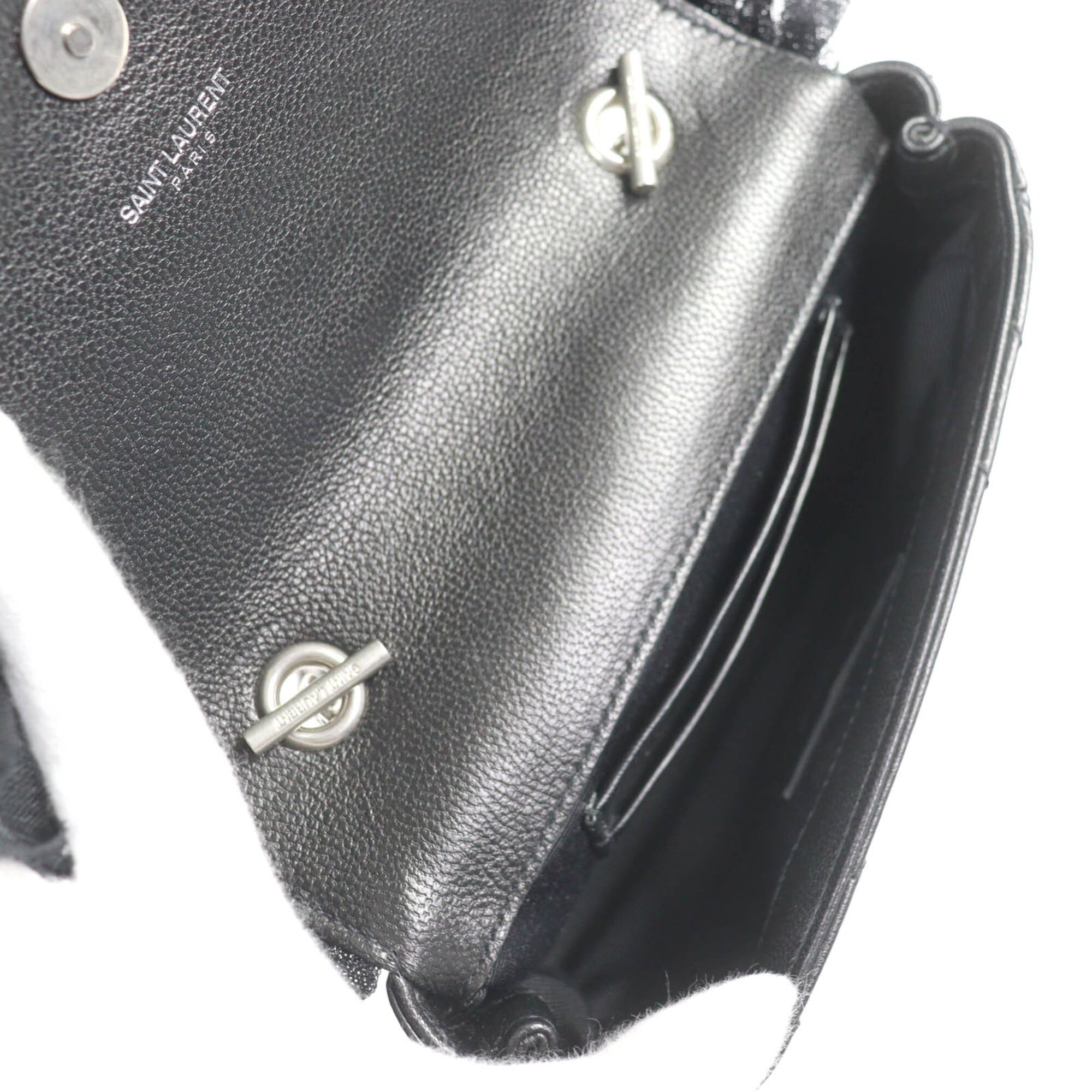 Classic Monogram Crossbody Bag Matelasse Chevron Leather Baby