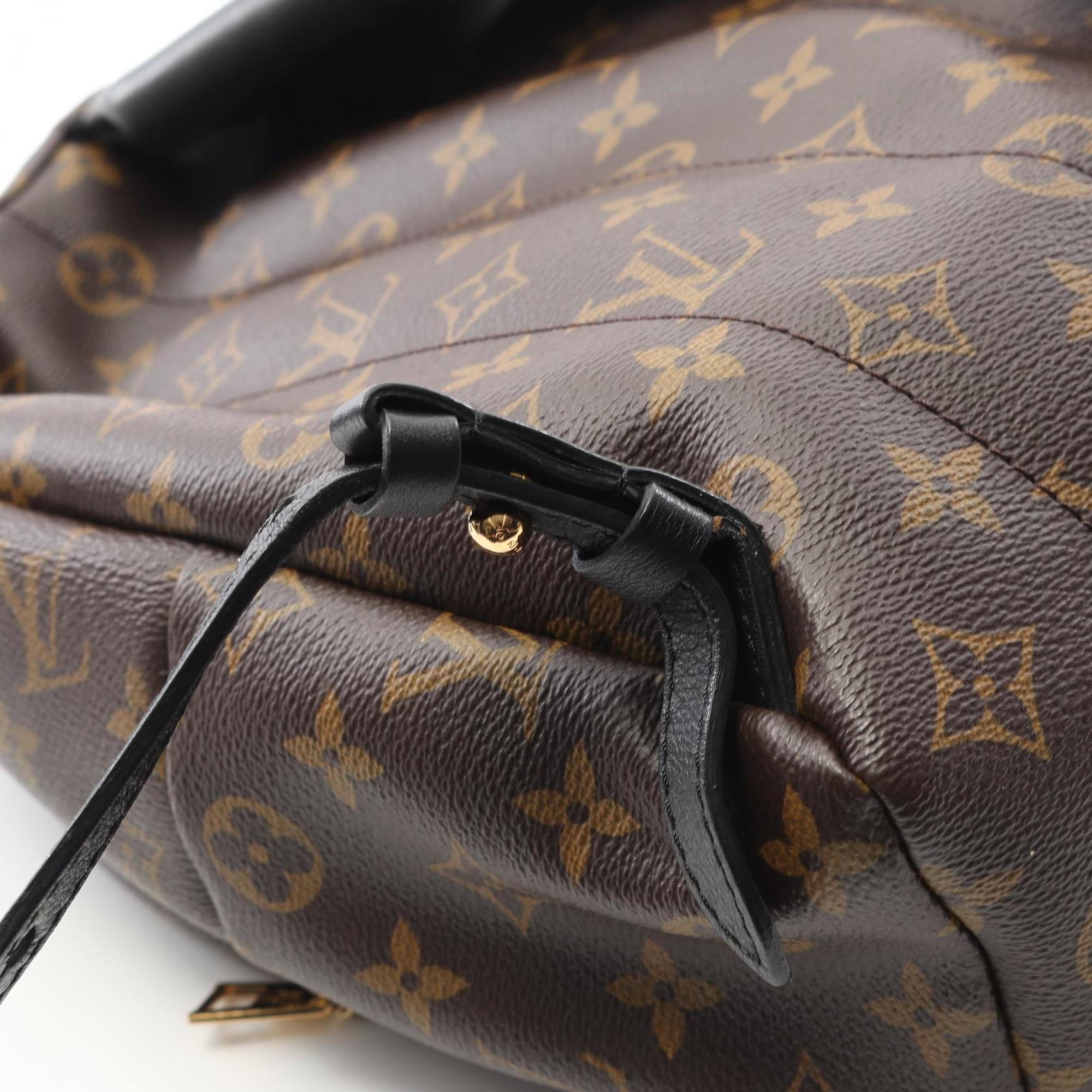 Louis Vuitton Black Brown Monogram Coated Canvas Backpack (Pre-Owned)