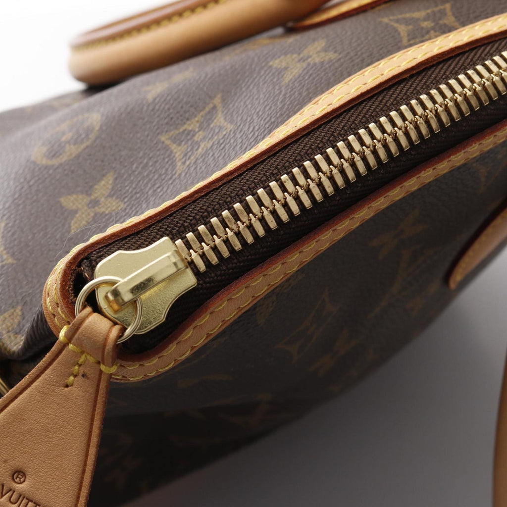 Louis Vuitton Brown Coated Canvas Leather Tote Bag (Pre-Owned)