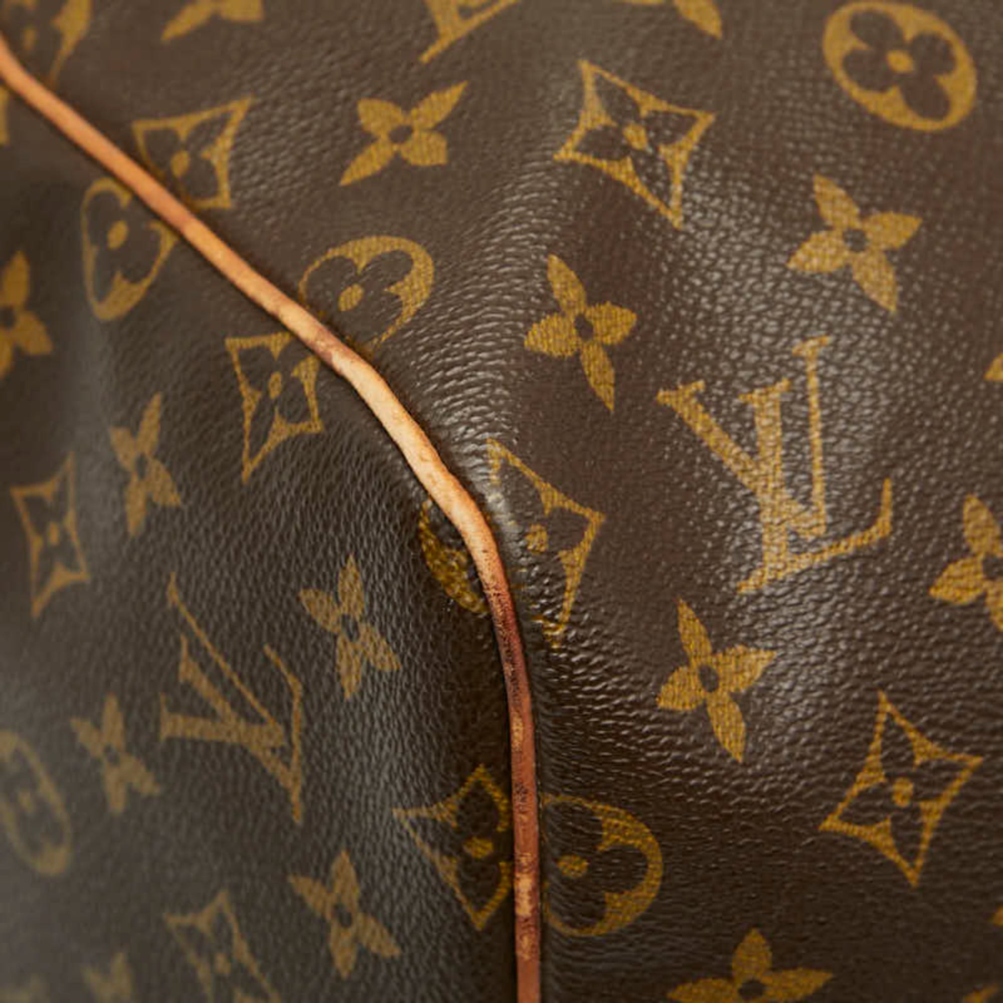 Louis Vuitton Brown Pvc Leather Boston Bag (Pre-Owned)