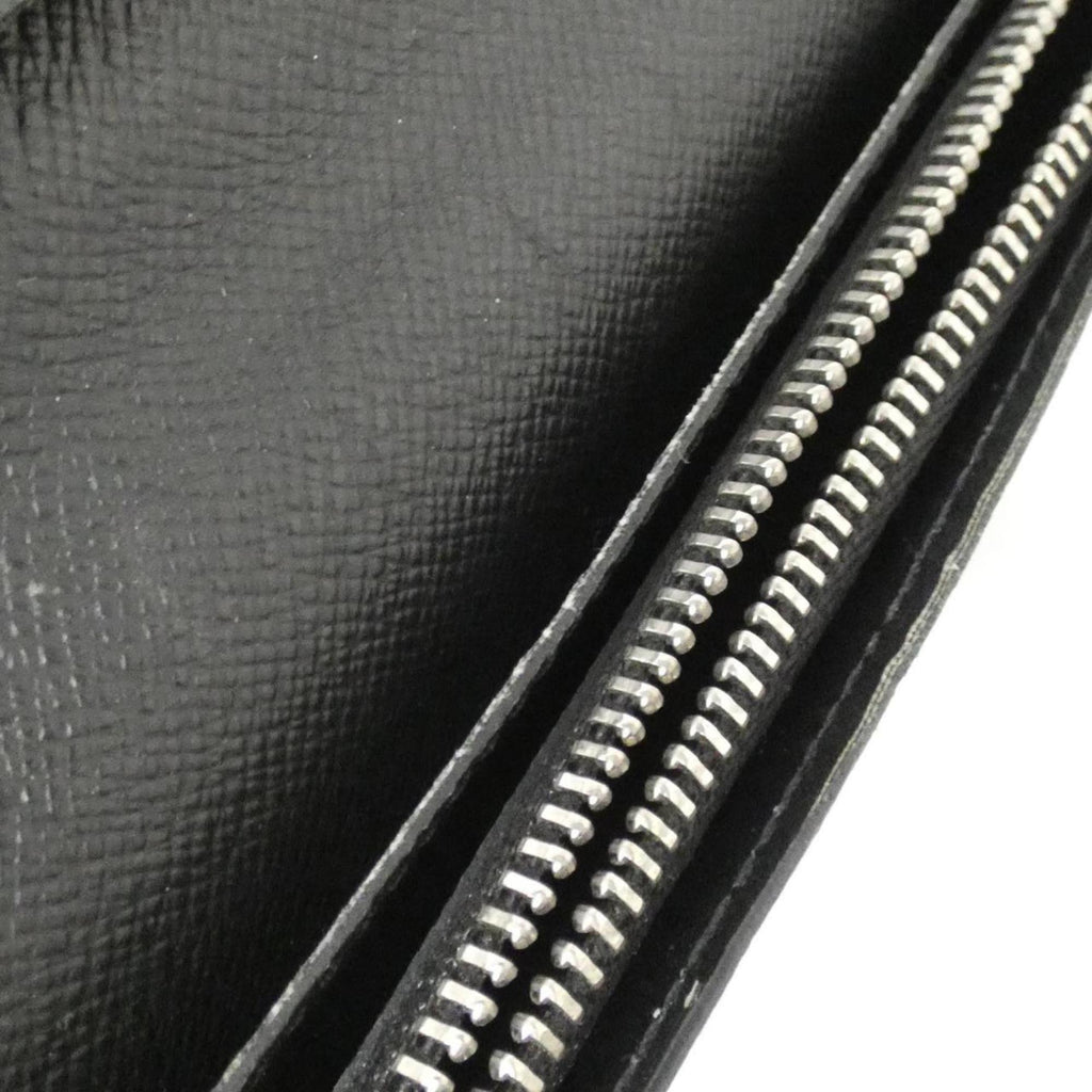 Louis Vuitton Black Leather Long Wallet (Bi-Fold) (Pre-Owned)