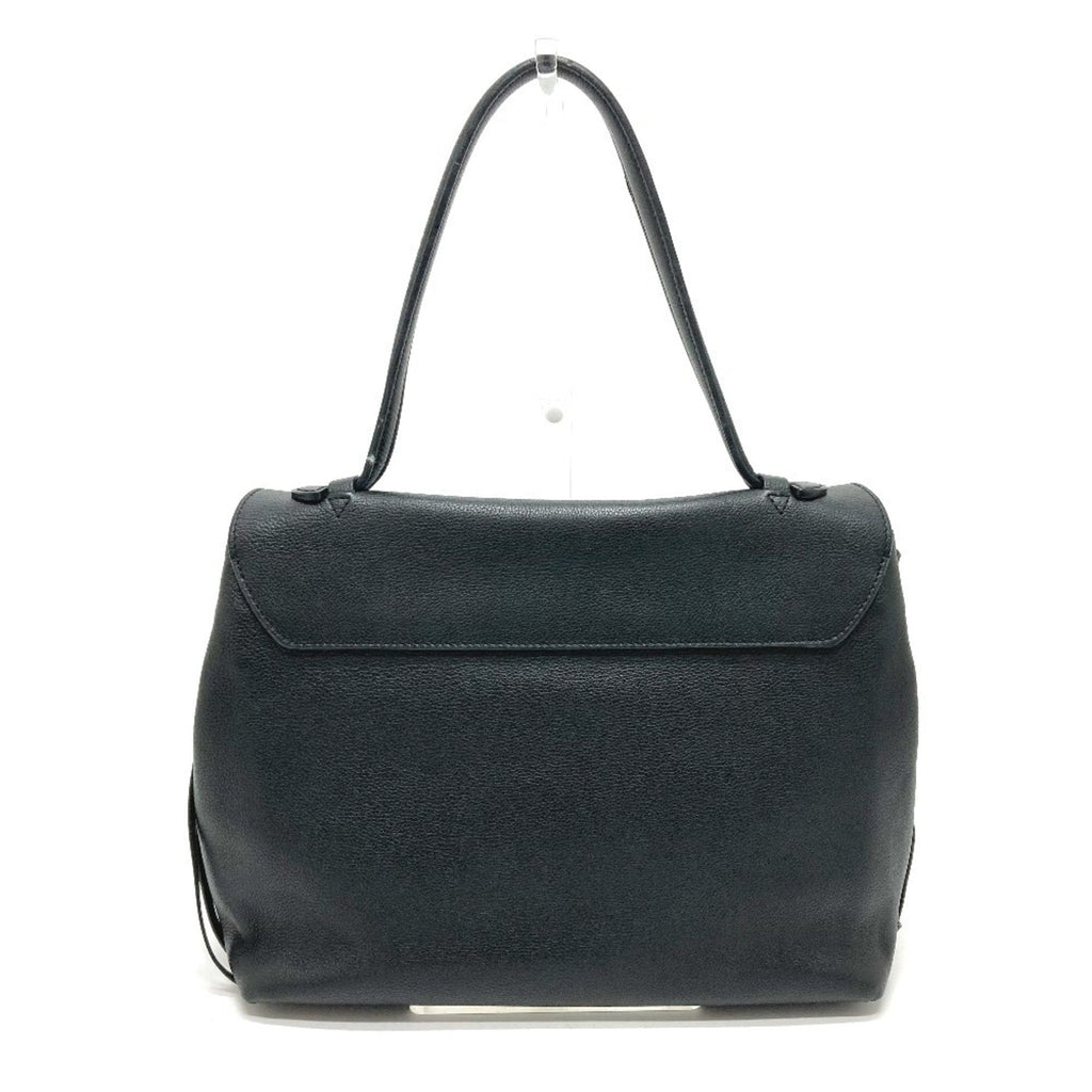 Louis Vuitton Black Leather Handbag Shoulder Bag (Pre-Owned)