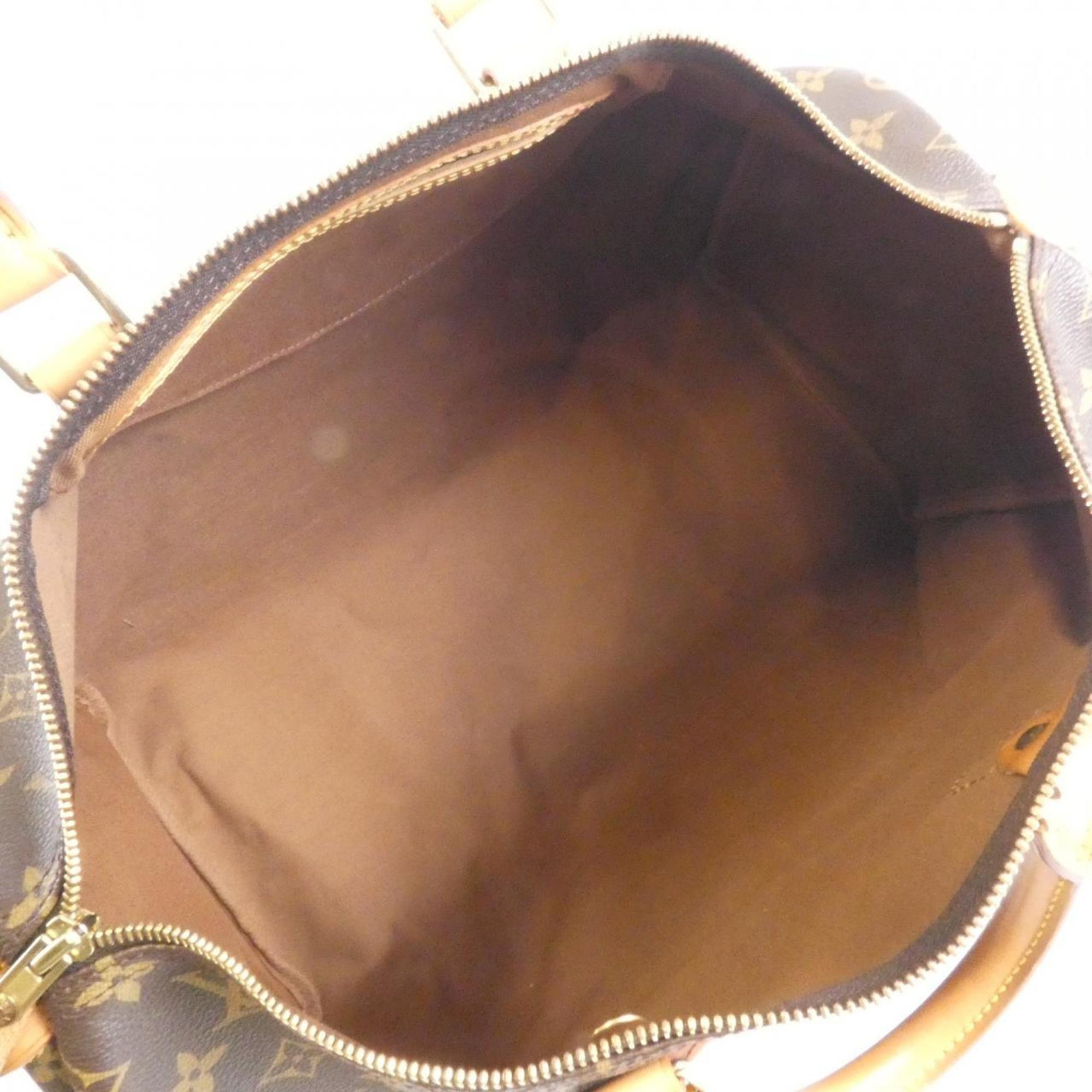 Louis Vuitton Marron Coated Canvas Boston Bag (Pre-Owned)