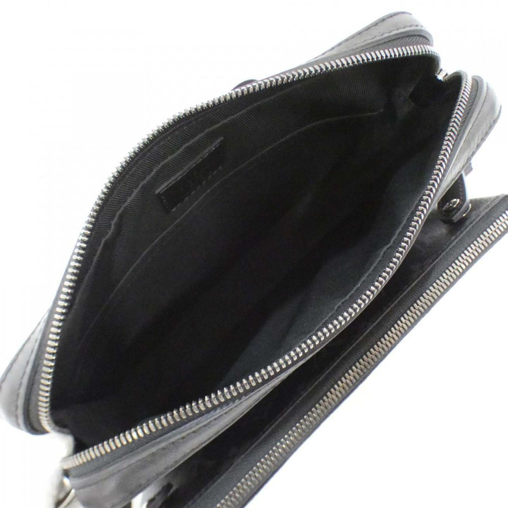 Louis Vuitton Black Gris Coated Canvas Shoulder Bag (Pre-Owned)