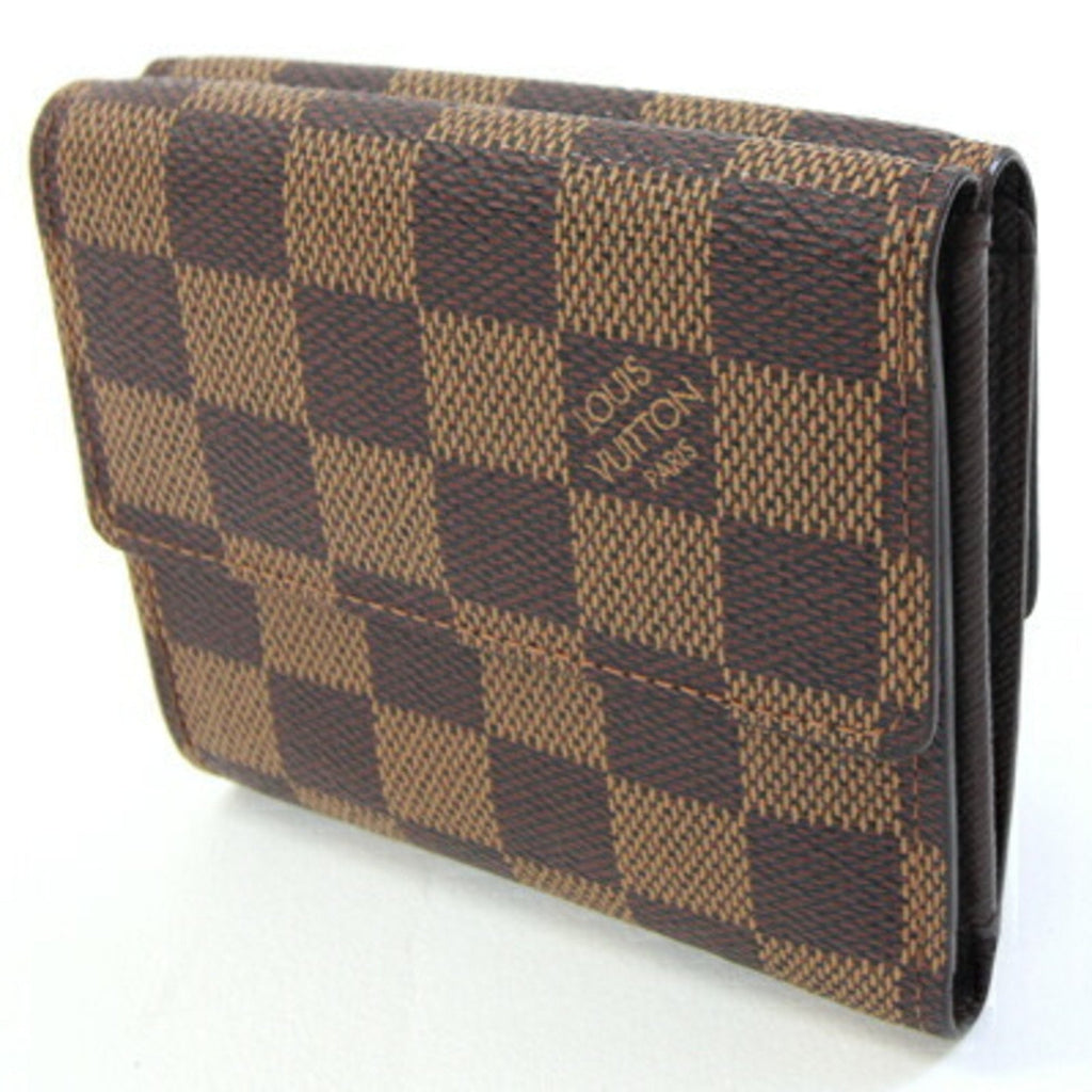 Louis Vuitton Brown Damier Canvas Wallet (Tri-Fold) (Pre-Owned)