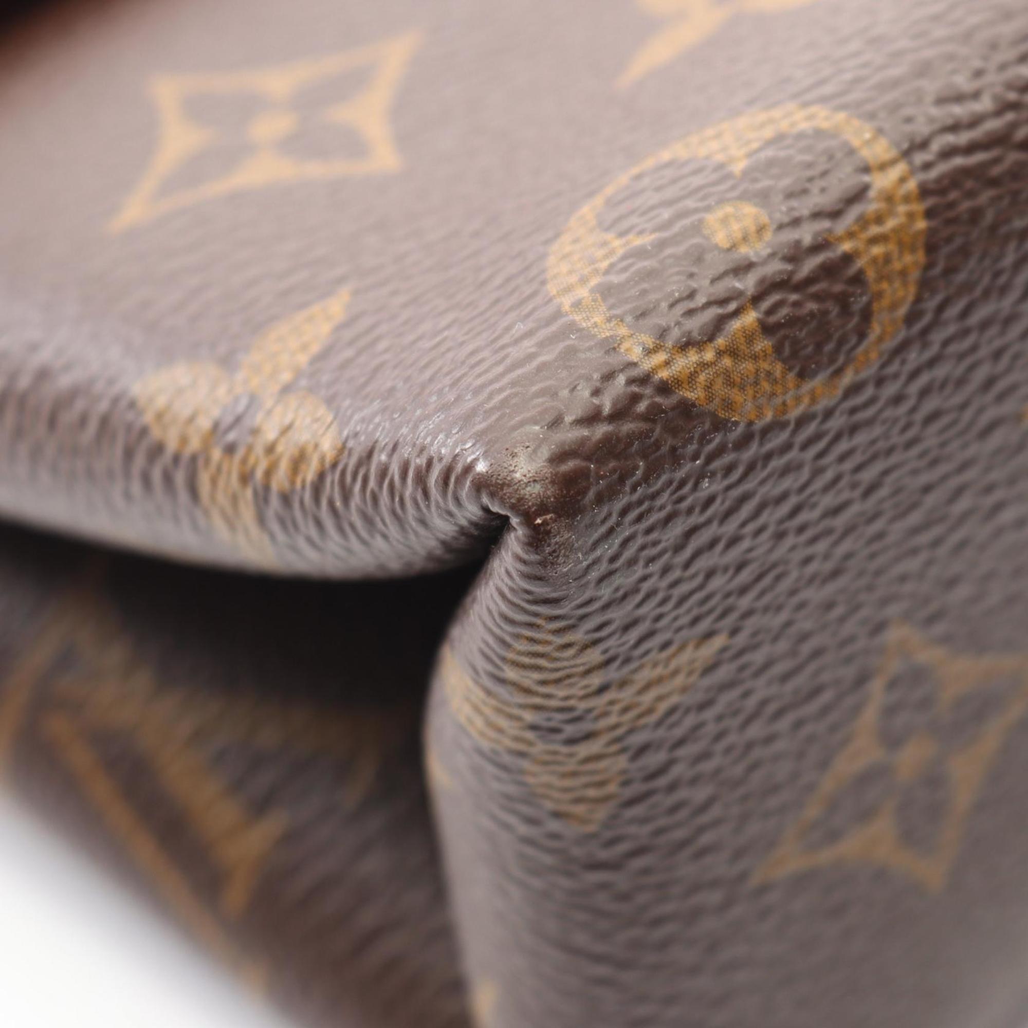 Louis Vuitton Brown Coquelicots Monogram Red Color Coated Canvas Leather Handbag (Pre-Owned)