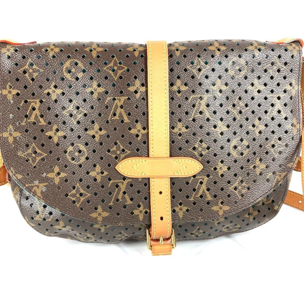 Louis Vuitton Blue Brown Monogram Monogram Perforated Shoulder Bag (Pre-Owned)