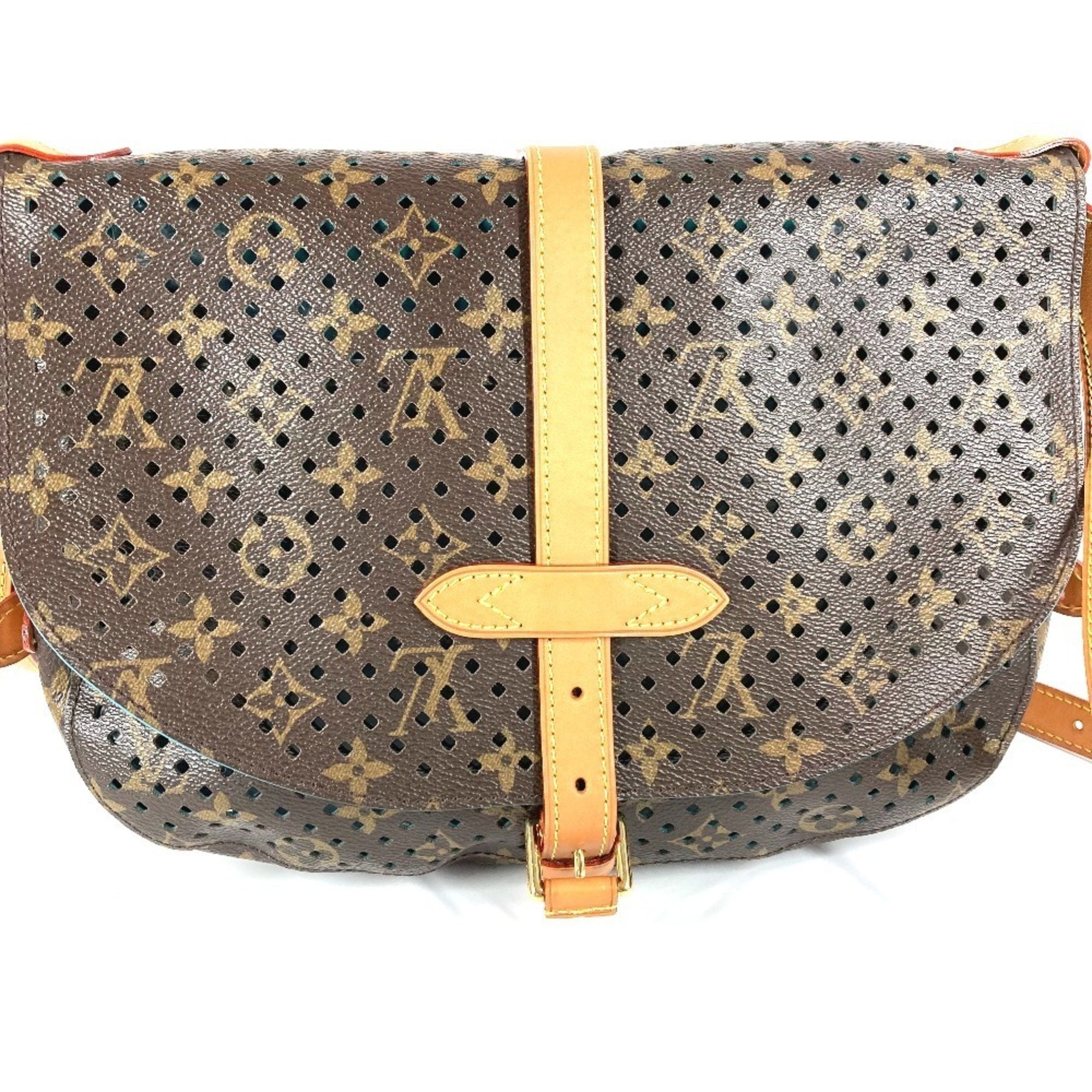 Louis Vuitton Blue Brown Monogram Monogram Perforated Shoulder Bag (Pre-Owned)