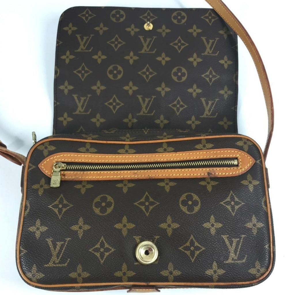 Louis Vuitton Brown Monogram Canvas Pochette Shoulder Bag (Pre-Owned)
