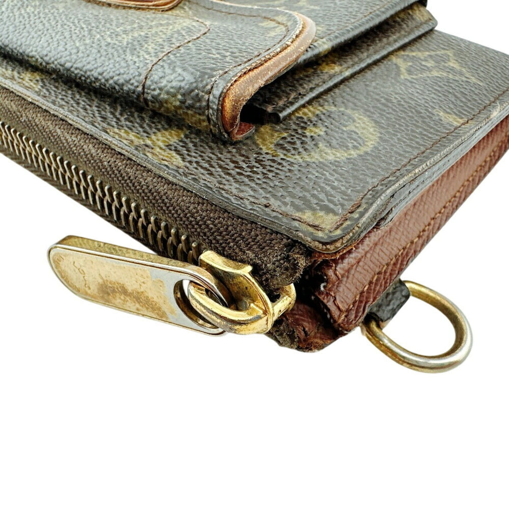 Louis Vuitton Brown Leather Coin Purse/Coin Case (Pre-Owned)