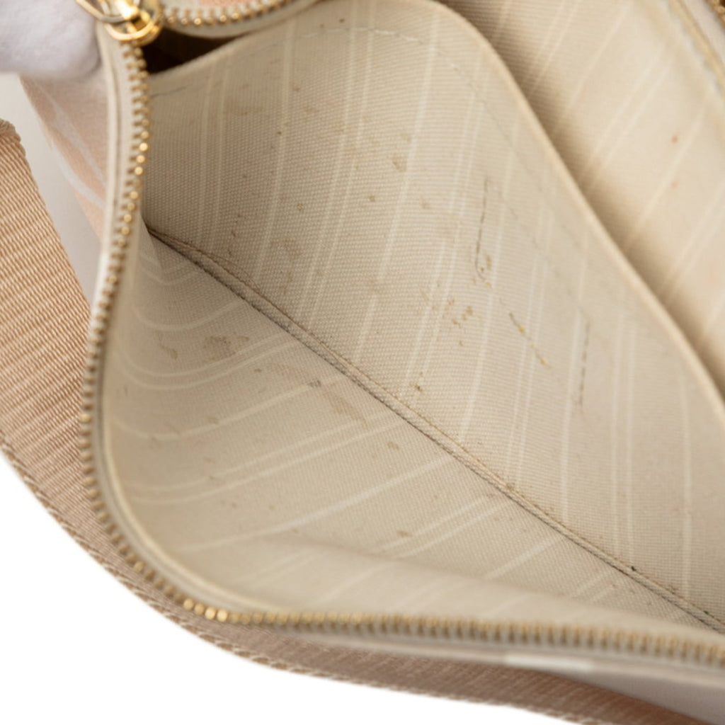 Louis Vuitton Pink Beige Pvc Leather Shoulder Bag (Pre-Owned)