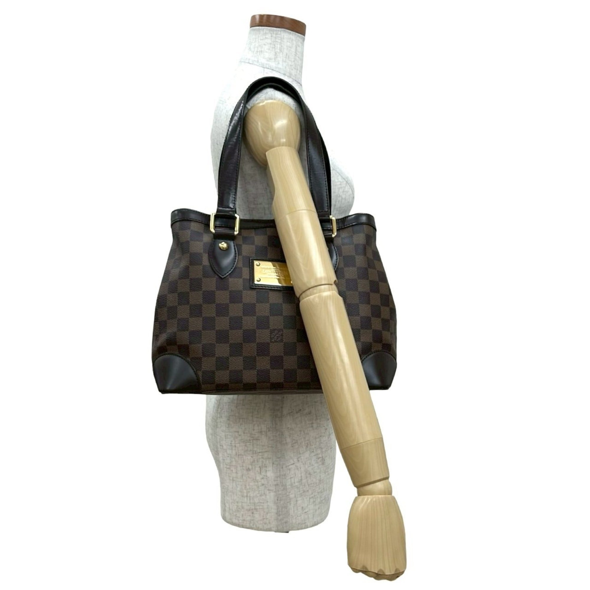 Louis Vuitton Brown Leather Pvc Handbag Tote Bag (Pre-Owned)