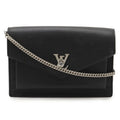 Louis Vuitton Noir Leather Clutch Bag Pochette Shoulder Bag (Pre-Owned)