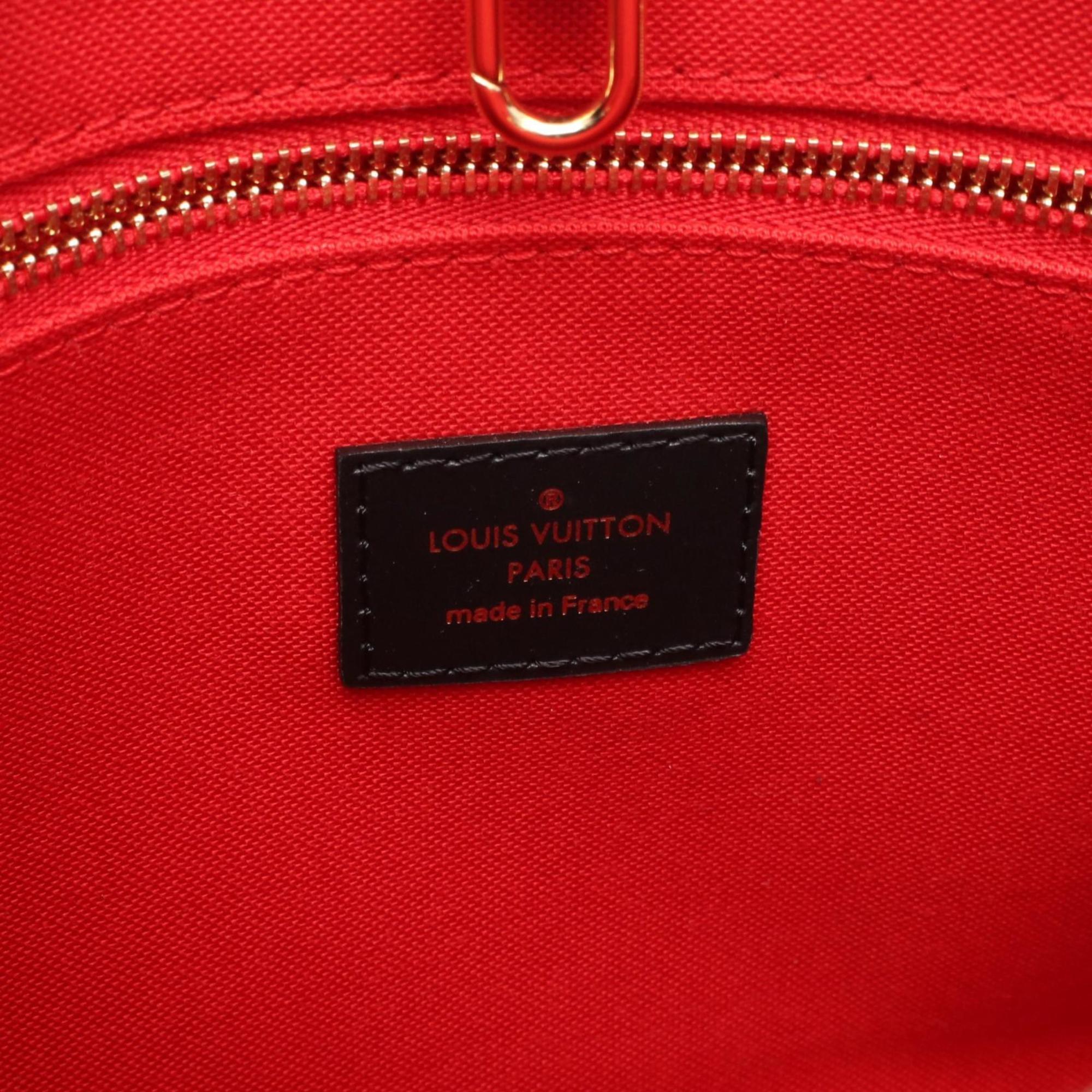 Louis Vuitton Beige Brown Coated Canvas Handbag (Pre-Owned)