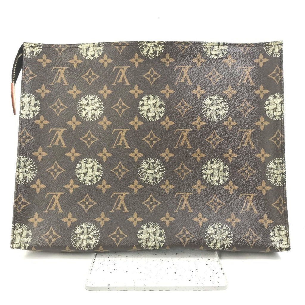 Louis Vuitton Brown Monogram Clutch Bag Pochette (Pre-Owned)