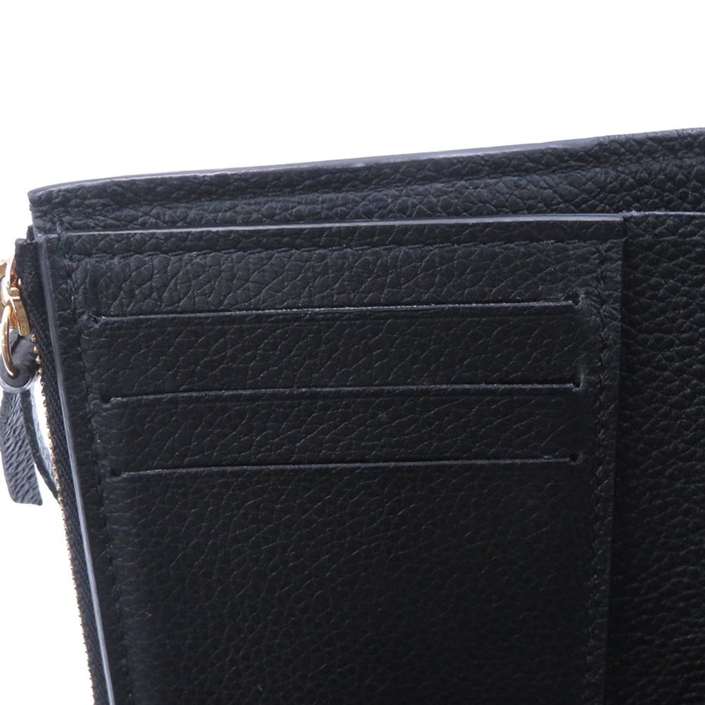 Louis Vuitton Beige Bicolor Black Monogram Monogram Empreinte Wallet (Tri-Fold) (Pre-Owned)