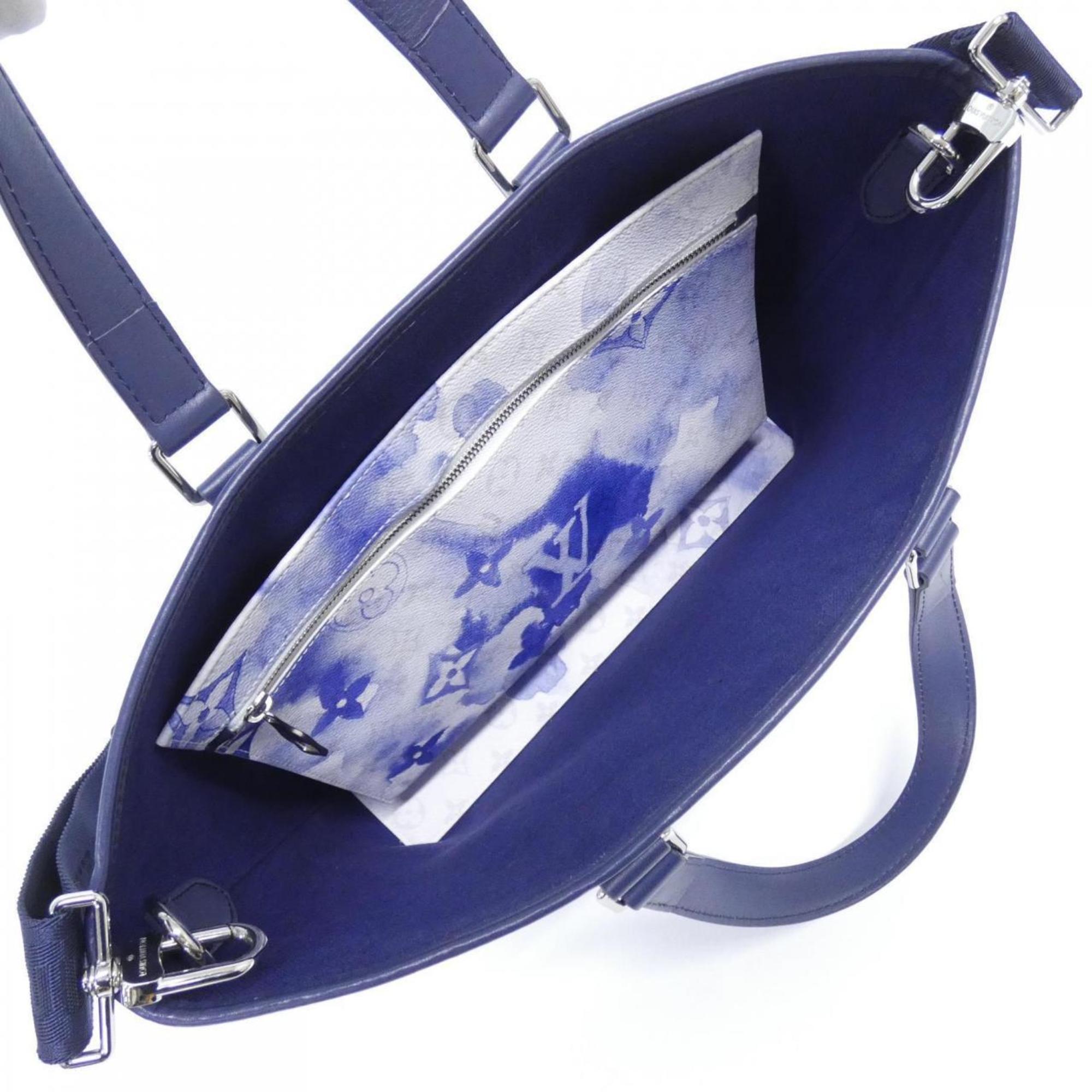 Louis Vuitton Blue Coated Canvas Handbag (Pre-Owned)