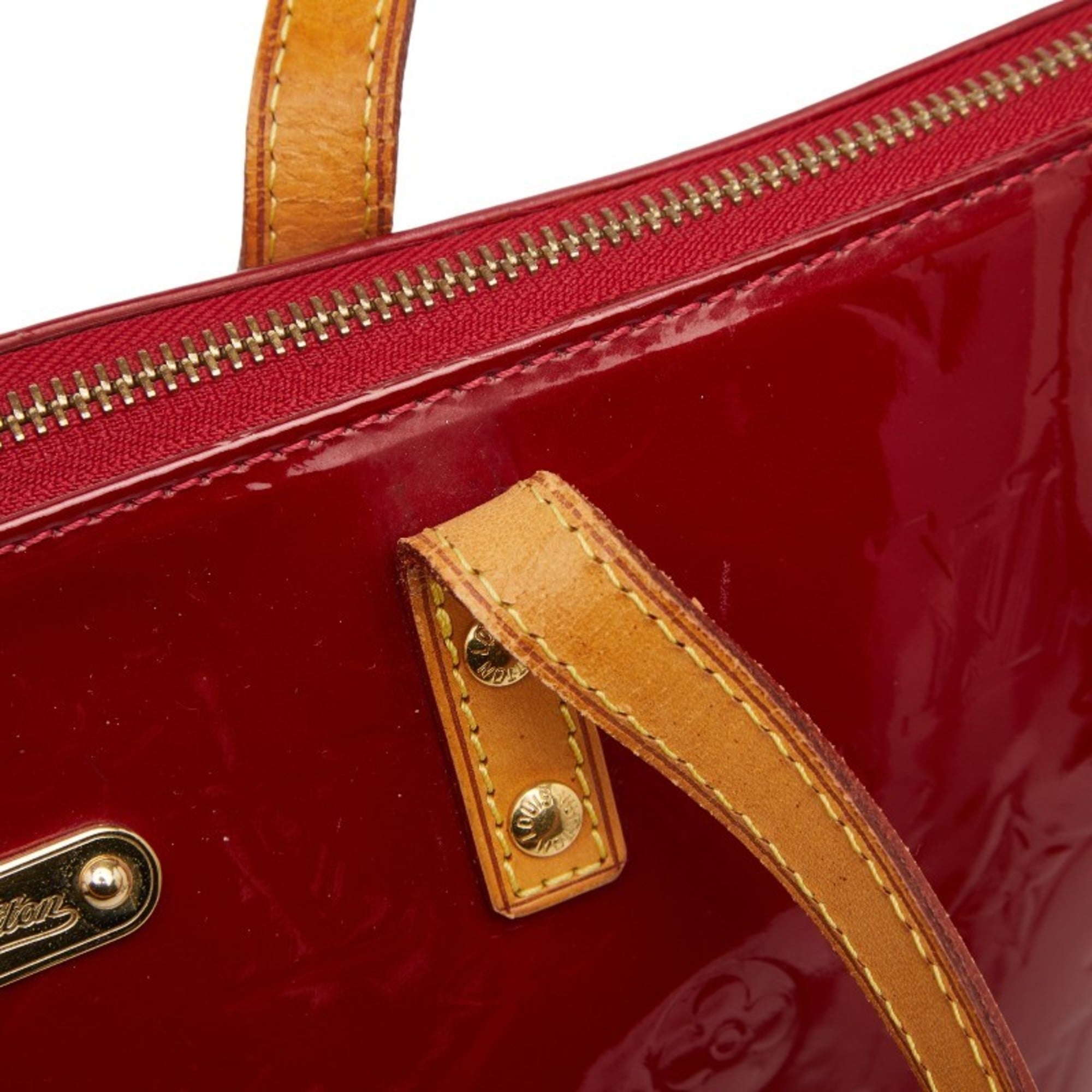 Louis Vuitton Pomme D'amour Red Color Patent Leather Handbag Tote Bag (Pre-Owned)