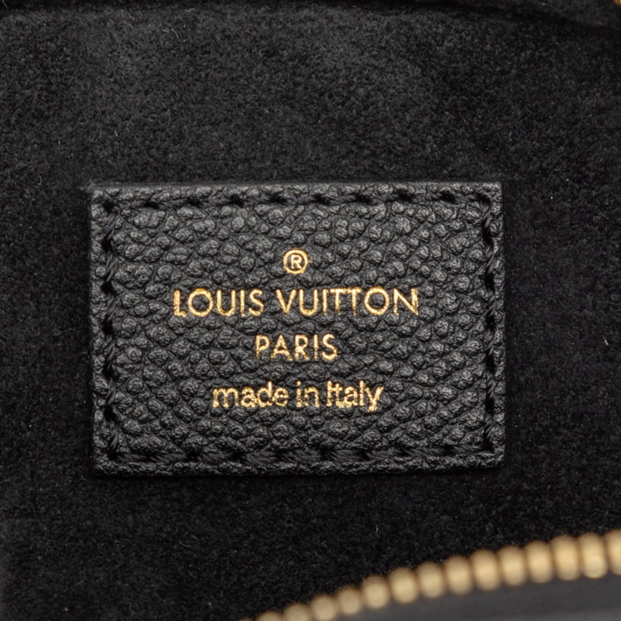 Louis Vuitton Black Noir Leather Handbag Shoulder Bag (Pre-Owned)