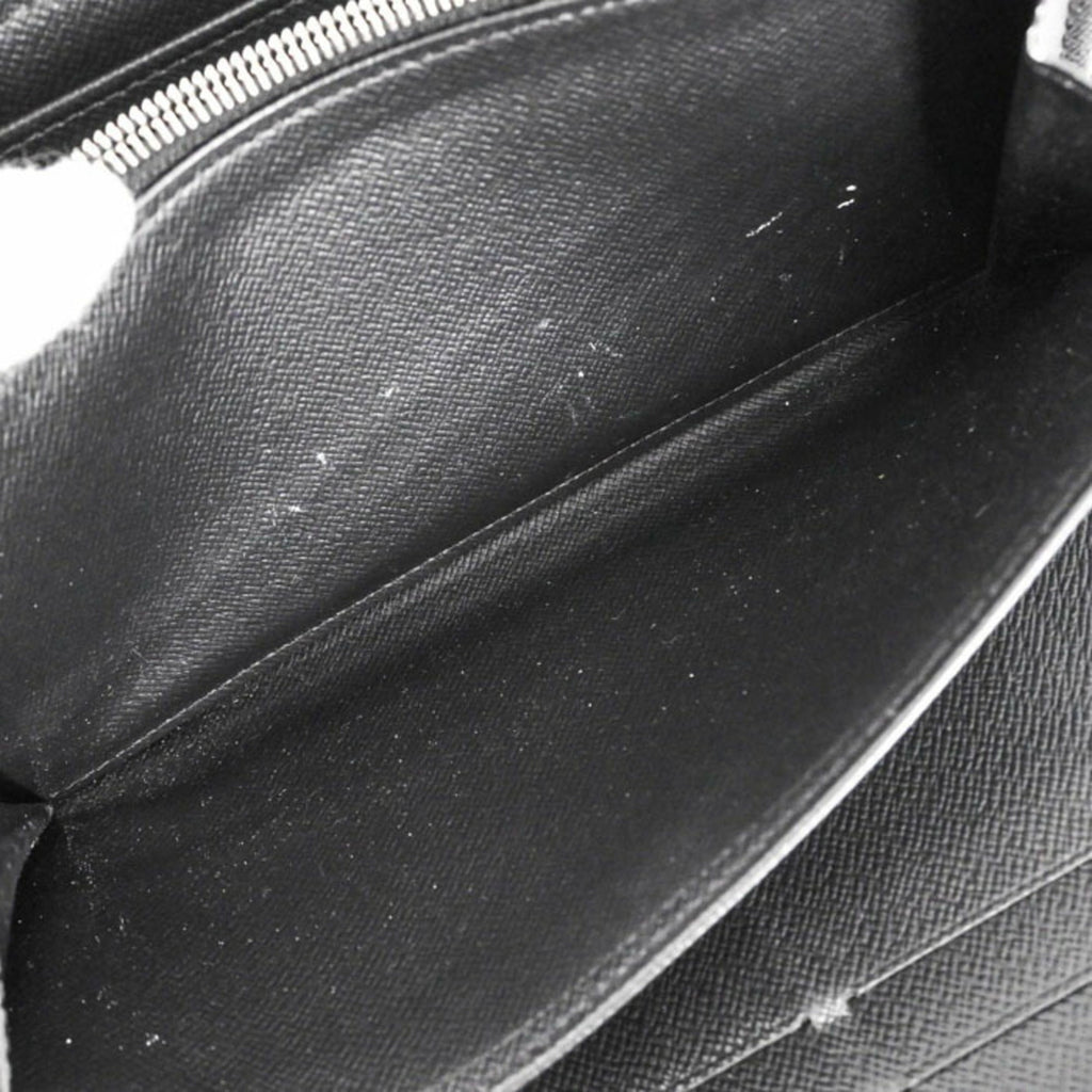 Louis Vuitton Black Taiga Leather Wallet (Tri-Fold) (Pre-Owned)