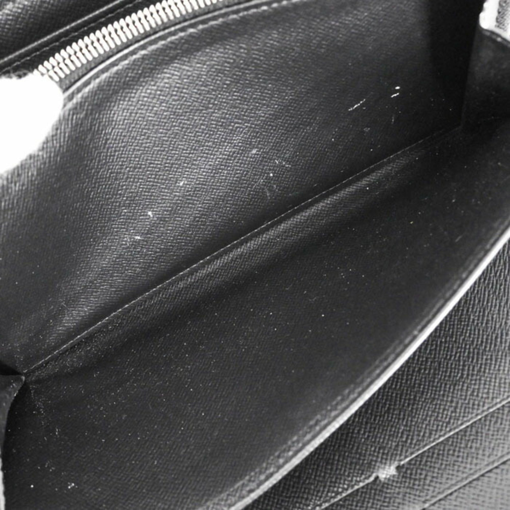 Louis Vuitton Black Taiga Leather Wallet (Tri-Fold) (Pre-Owned)
