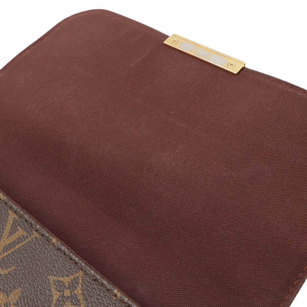 Louis Vuitton Brown Monogram Canvas Clutch Bag Shoulder Bag (Pre-Owned)