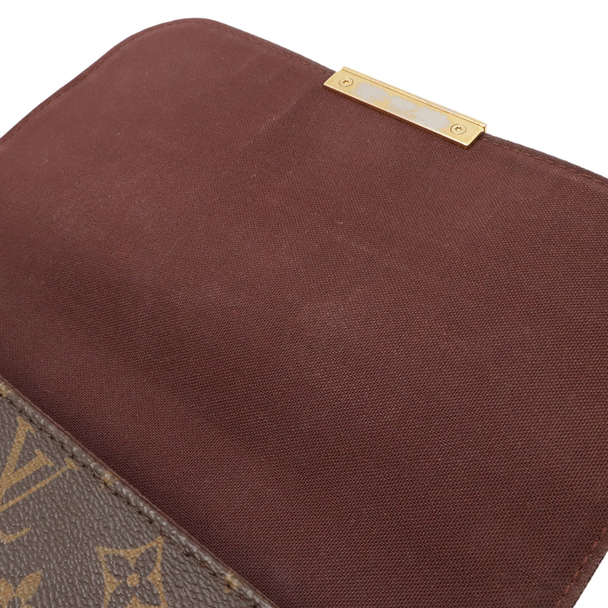 Louis Vuitton Brown Monogram Canvas Clutch Bag Shoulder Bag (Pre-Owned)