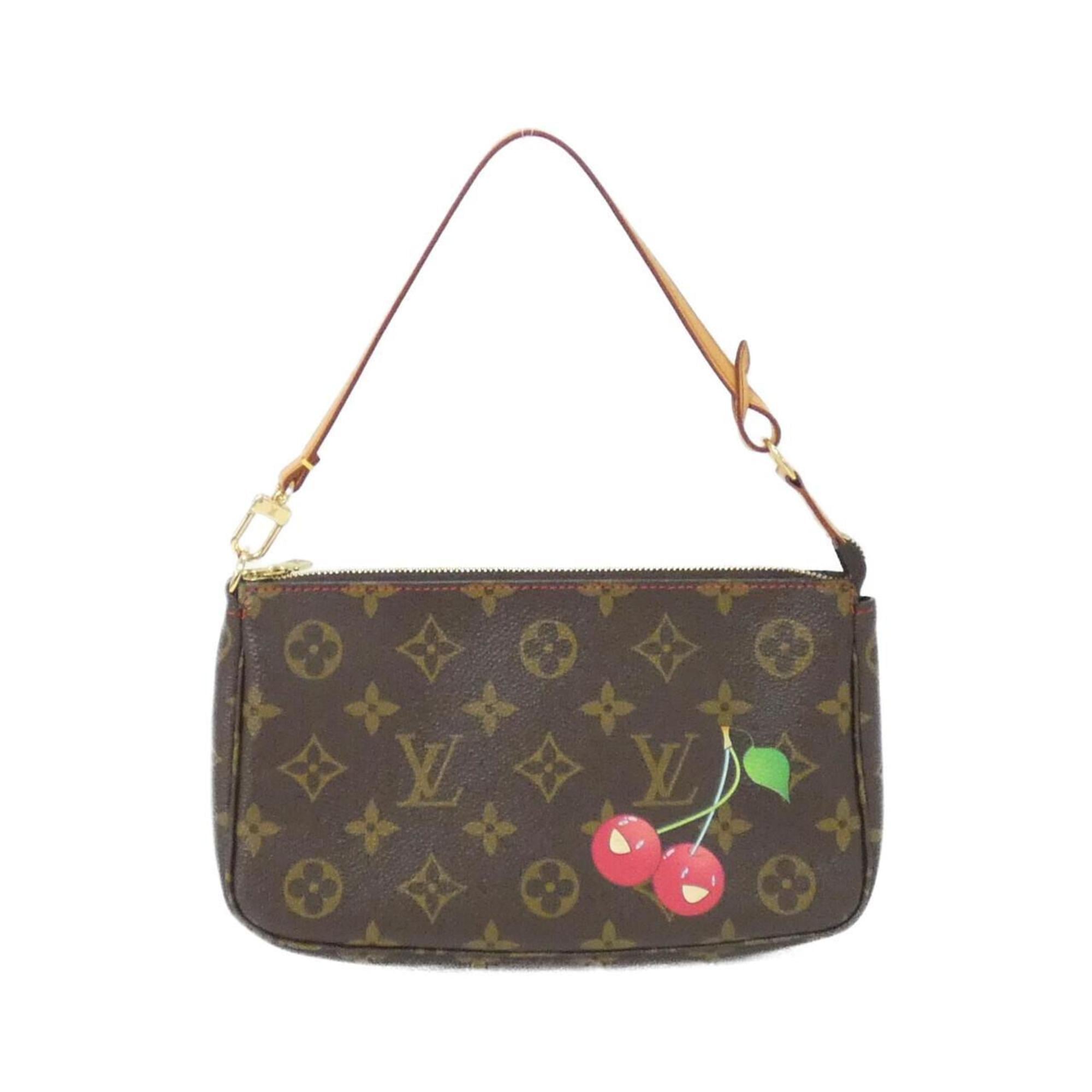Louis Vuitton Brown Monogram Cherry Coated Canvas Pochette Pouch (Pre-Owned)