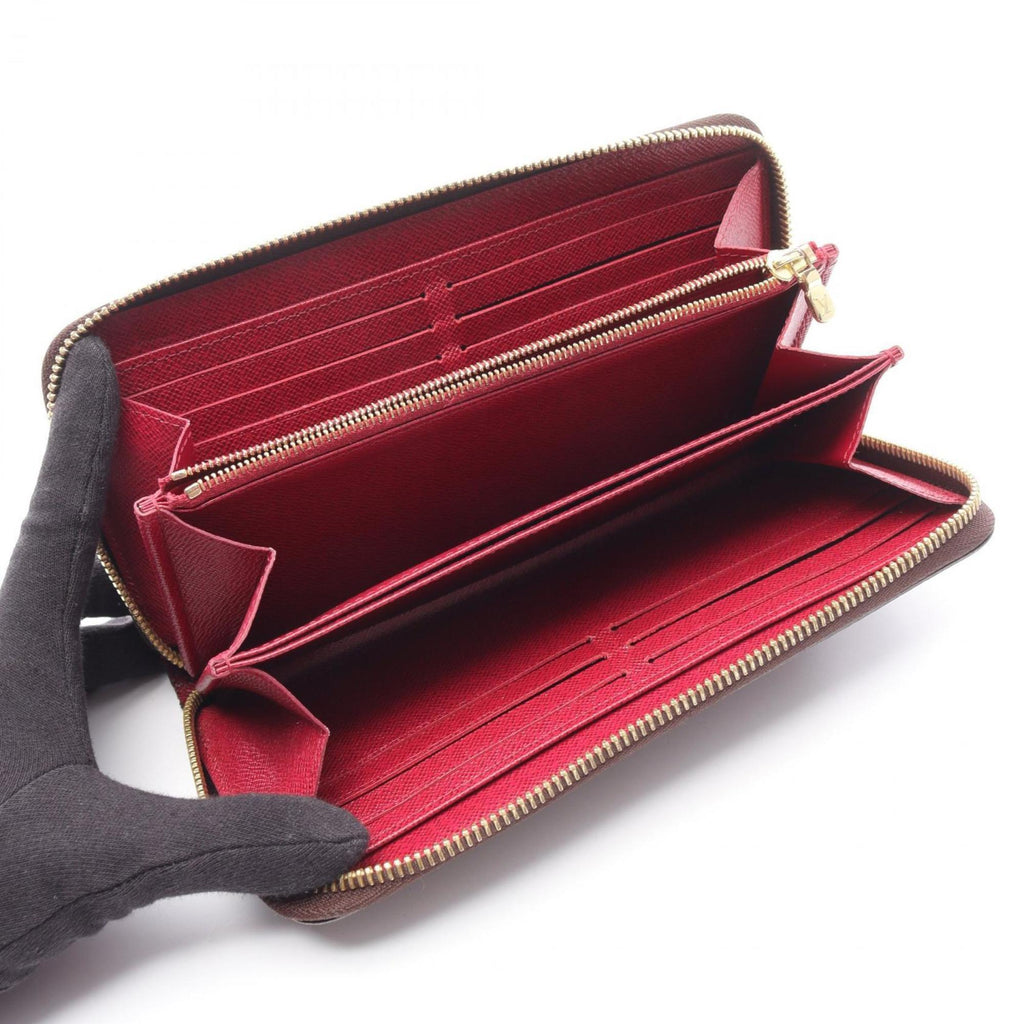 Louis Vuitton Brown Fuchsia Pink Coated Canvas Long Wallet (Bi-Fold) (Pre-Owned)